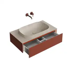 Тумба под раковину Kerama Marazzi MAGICA 90 см, MA.90.1\VR.M подвесная, Венецианский красный