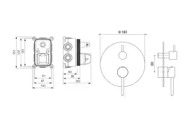 Смеситель для ванны Aquatek Европа AQ1347BGM, Оружейная сталь
