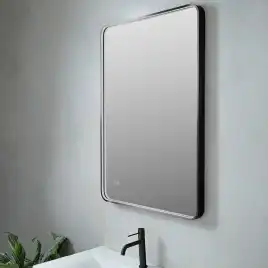 Зеркало с подсветкой AVS VI 70x100 см, антипар, черное матовое