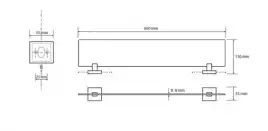 Стеклянная полка 60 см BEMETA BETA хром 132102042