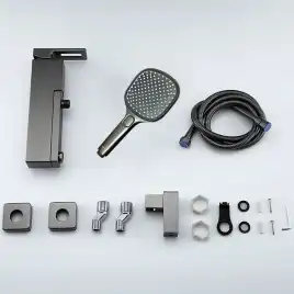 Смеситель для ванны Gappo G3217-9  с коротким изливом, Оружейная сталь