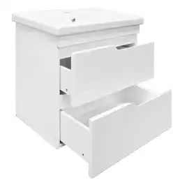 Тумба с раковиной Azario KANTRI 60/2 CS00097248,подвесная с раковиной Фостер 60, белая