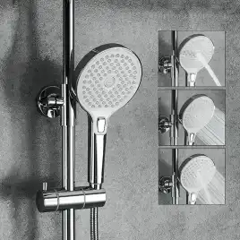 Душевая система Gappo G2403-48 для душа термостатическая, Белый / Хром