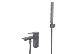 Смеситель на борт ванны Aquatek Вега AQ1044BGM, Оружейная сталь