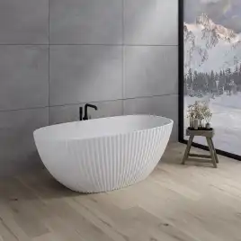 Ванна из литьевого мрамора  Aqua de Marco Sapphire 170х85х61 Solid Perfection 1170WSAPP_SOL, Белая матовая