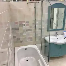 Шторка на ванну AVS Асти Дуо 100 правая профиль хром, прозрачное стекло, 803-0016-150-5545R-CR-T