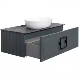 Тумба под раковину La Fenice Cubo 100 FNC-01-CUB-G-100 Подвесная Серая матовая