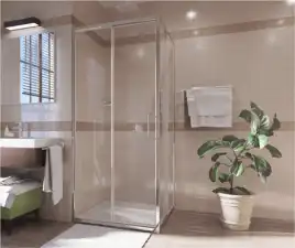 Душевой уголок WasserKRAFT Main 41S 90х90 41S03 профиль Хром стекло Прозрачное