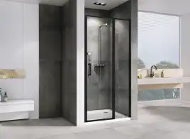 Душевая дверь Abber Sonnenstrand 110 см, AG04110BS, профиль Черный, стекло Прозрачное