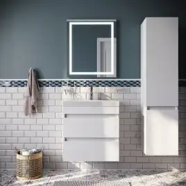 Тумба с раковиной IDDIS Zodiac 60, подвесная, Белая, ZOD6CB0i95K