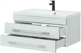 Тумба под раковину Aquanet Верона 90 белый (подвесная 2 ящика) 172335