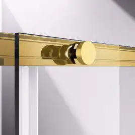 Душевая дверь Vincea Slim-N 130 VDS-4SN130CLG, раздвижная, профиль брашированное золото, стекло прозрачное