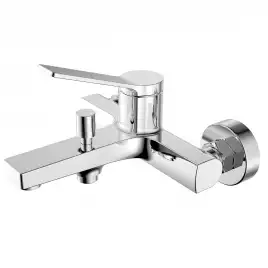 Смеситель для ванны Azario VISE AZ-VSA238330C, однорычажный, с коротким изливом, Хром