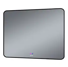 Зеркало Grossman ELEGANS-норма BLACK 100х80 17100802 с подстветкой, сенсорный выключатель, с подогревом, Черный матовый