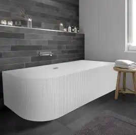 Акриловая ванна Azario LAGO BLANCO 150х75 пристенная правая, в комплекте с сифоном и металлической рамой, AZ-6724-1CR 15075