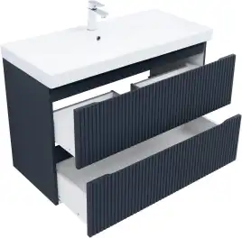 Тумба под раковину Aquanet Джейн (Flat) 100 маренго, подвесная, 335431