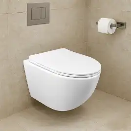 Унитаз подвесной Azario Gloria AZ-2003T подвесной, безободковый, со смывом 