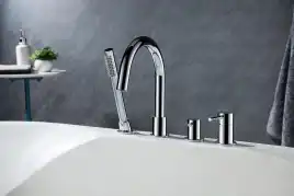 Смеситель на борт ванны Aquatek Европа AQ1348CR, однорычажный, с внутренней частью, Хром