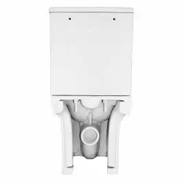 Унитаз напольный Azario Alba AZ-8323 безободковый, с бачком и сидением микролифт, Белый глянцевый