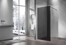 Душевая перегородка Vincea Walk in 110 VSW-1H110CGGM, профиль вороненая сталь, стекло тонированное