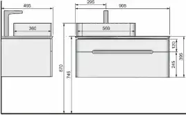 Тумба под раковину Jorno SHINE 90 Shi.01.90/P/W Белая