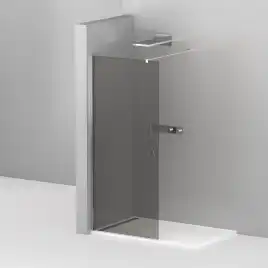 Душевая перегородка CEZARES LIBERTA-L-1-80-120-GR-Cr стекло Тонированное (графит), профиль Хром