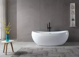 Акриловая ванна Abber 170х80 AB9236, отдельностоящая, Белая глянцевая