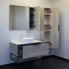 Тумба с умывальником Comforty Порто 90 Дуб дымчатый, 00-00009322