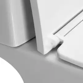 Унитаз-компакт Azario VISE AZ-1343BT напольный, безободковый, в комплекте с бачком и сиденьем микролифт, Белый глянцевый