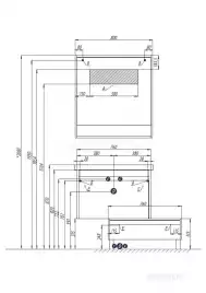 Зеркало Aquaton Капри 80х85 1A230402KPDB0 с подстветкой, кнопочный выключатель, Дерево темное / Белый