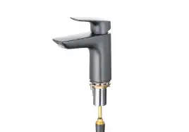 Смеситель для раковины Aquatek Вега AQ1012BGM, Оружейная сталь