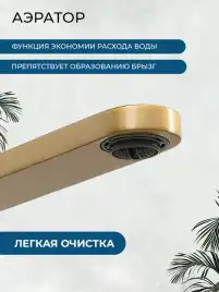 Смеситель для раковины AVS Beauty 811-550-BG, брашированное золото