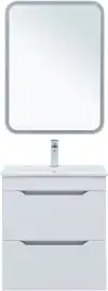 Тумба под раковину Aquanet Практика 60 белый глянец, 347963