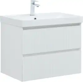 Тумба под раковину Aquanet Альтера 70 белый матовый, подвесная, 337155