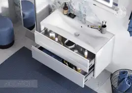 Тумба под раковину Aquaton Римини 100 1A232801RN010 подвесная цвет, белый глянец