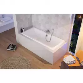 Акриловая ванна Excellent Aquaria Lux Slim 180х80 WAEX.AQU18WHS с тонким бортом, встраиваемая, Белая