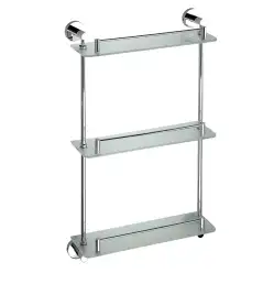 Полочка стеклянная тройная 40 см BEMETA OMEGA хром 104202132