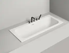 Ванна Salini ORLANDA AXIS KIT 180х80 103312G из материала S-Sense, Белая глянцевая