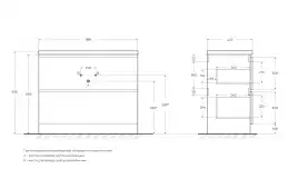 Тумба под раковину BelBagno ALBANO-1000-2C-PIA-RR напольная Rovere Rustico