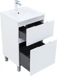 Тумба под раковину Aquanet Алвита New 50 напольная, белый матовый, 344131