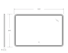 Зеркало Cezares CZR-SPC-DUET-1200-800-LED-TCH