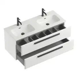 Тумба под раковину Cezares ECO-CER-N 120 см, ECO-CER-N-1200-2C-SO-2-BL (без ручек), Bianco Lucido