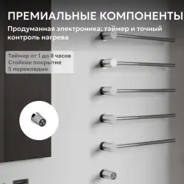 Полотенцесушитель электрический 52х79,5 ABBER Charme AH4005 хром