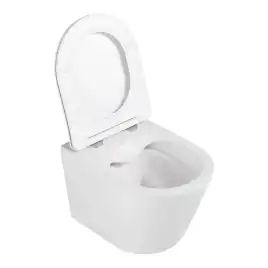 Подвесной унитаз ABBER Bequem AC1102 белый, безободковый, с сиденьем микролифт