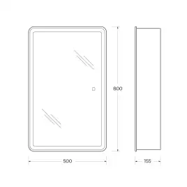 Зеркало-шкаф BelBagno SPC-MAR-500/800-1A-LED-TCH
