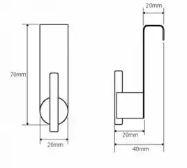 Одинарный крючок для одежды 2 см BEMETA NEO Нержавеющая сталь 104106153