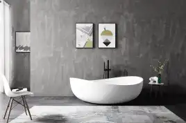 Акриловая ванна Abber 180х110 AB9239, отдельностоящая, Белая глянцевая