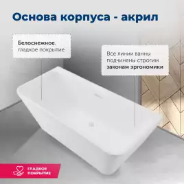 Акриловая ванна Aquanet Family Perfect 170x75 13775 Gloss Finish 260050