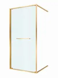 Душевая дверь CEZARES LUX-B-FS-1-100-C-BORO прозрачное стекло, профиль Брашированное золото