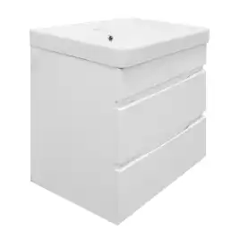 Тумба с раковиной Azario Эстима 50 CS00094637, подвесная, Белая глянцевая